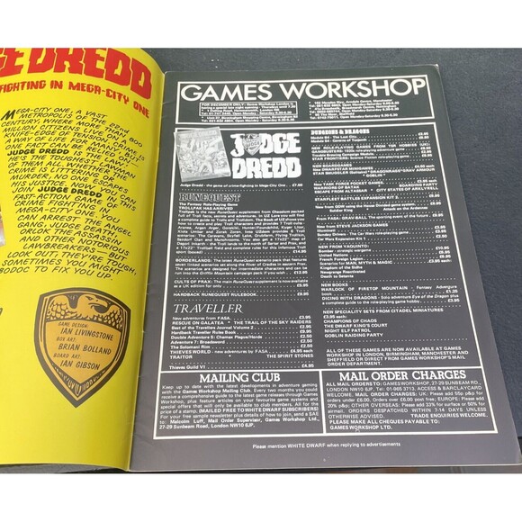 White Dwarf No. 36 Nov 82 Games Workshop / Judge Dredd / Traveller / D&D / RQ - Picture 3 of 4